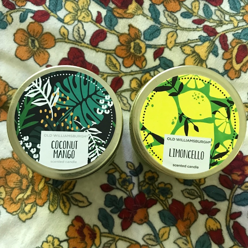 Limoncello and Coconut Mango Mini Scented Candles